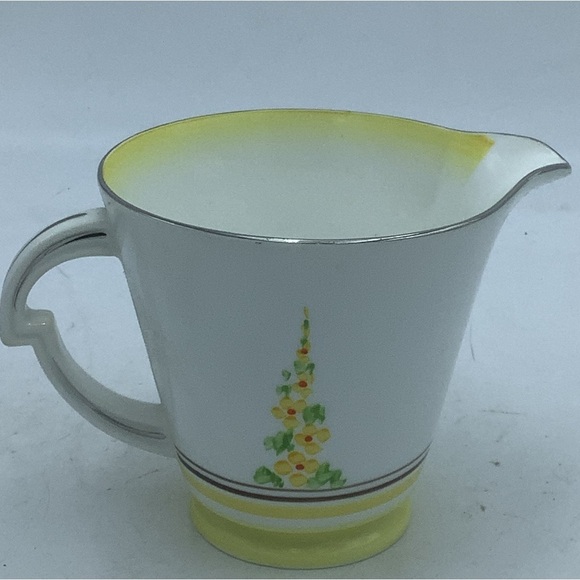 Standard China England Yellow Flowered  Creamer - Picture 4 of 7